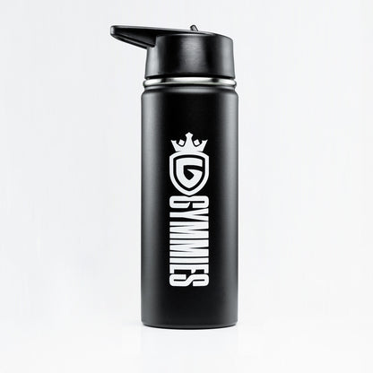 black gym water bottle