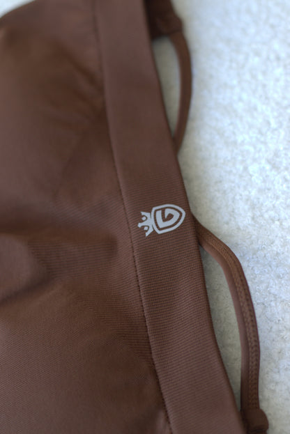 Gymmies - Women's Seamless Gym shorts & top | Brown set