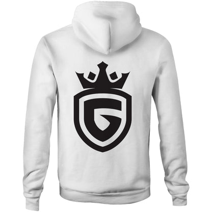  POCKET White Gym Hoodie Sweatshirt