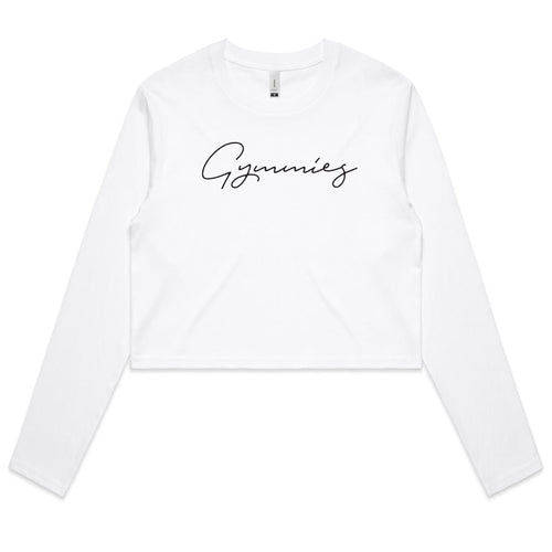 white cropped workout tops